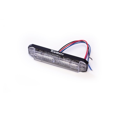 Towmate SLIM STROBE' 12-LED 4.75in SURFACE MOUNT LED STROBE RED/BLUE LED's : CLEAR LENS SS470RB